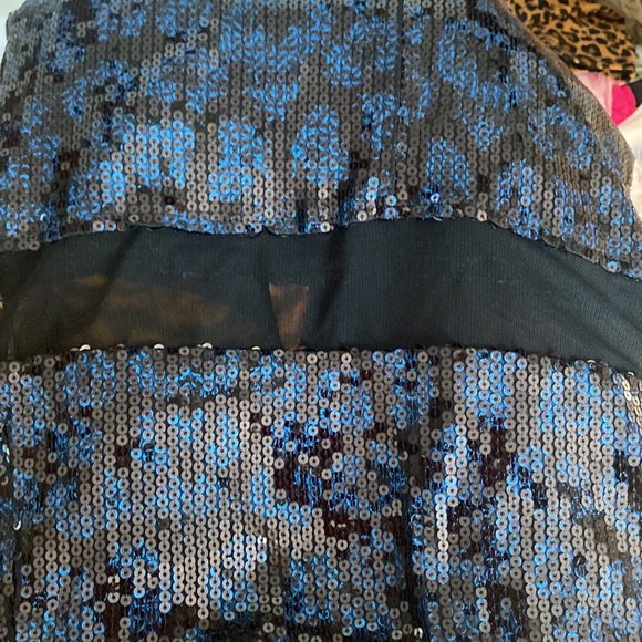 Black and blue leopard sequins Dress! Worn once - Picture 5 of 5
